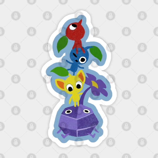 Pikmin Sticker by Bizzie Creations